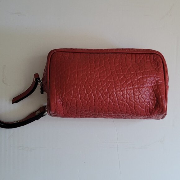 AB Bellucci Red Leather Clutch Handbag, Asia Bellucci Red Clutch - Picture 2 of 6